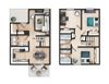 Amour Floor Plan 1415 Square-Foot Amour Floor Plan at Mirabelle Apartments, Mobile, Alabama